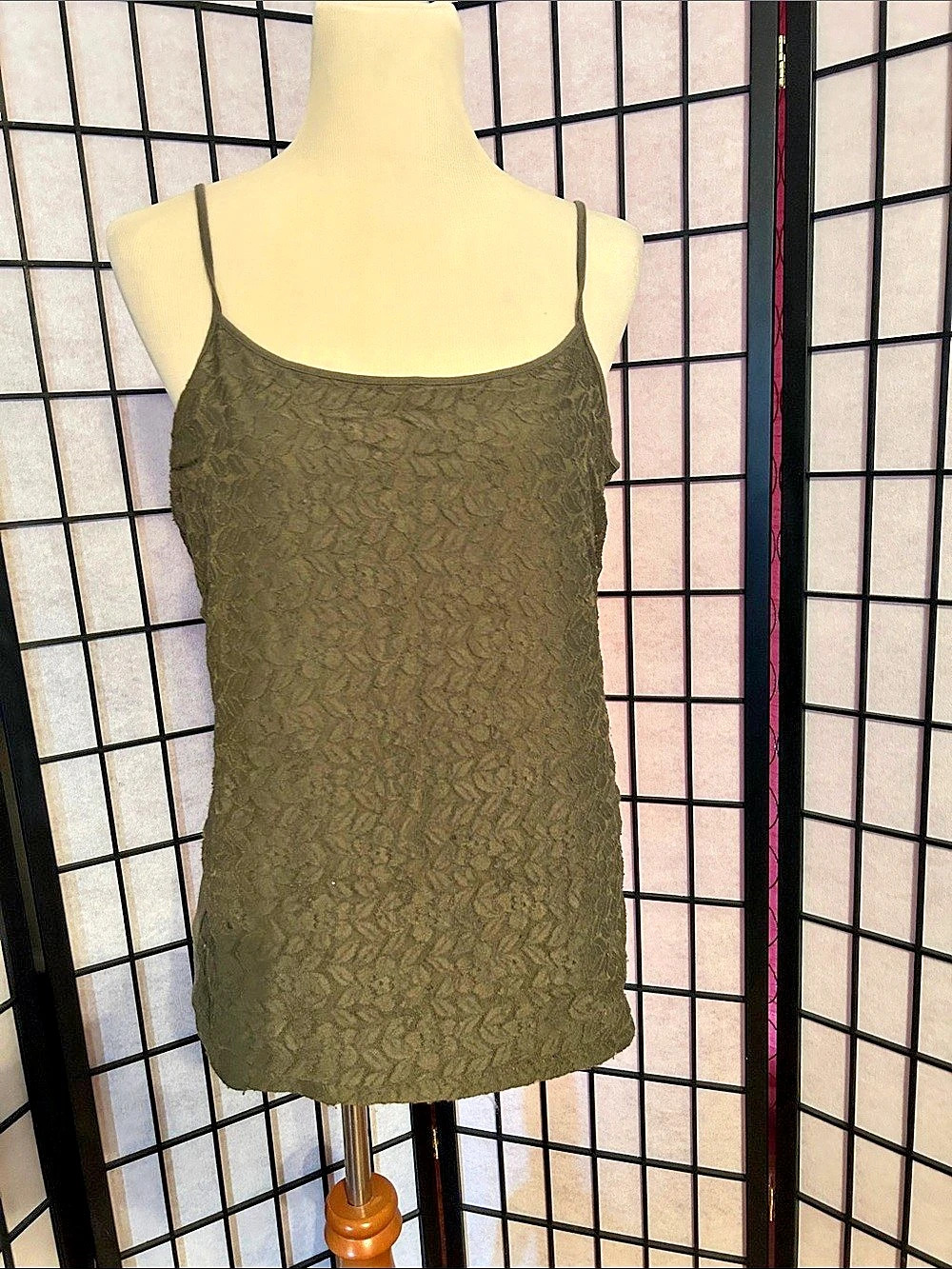 Olive Lace Camisole Like New